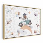 Canvas Print Galactic Races Bear in Pastel Space