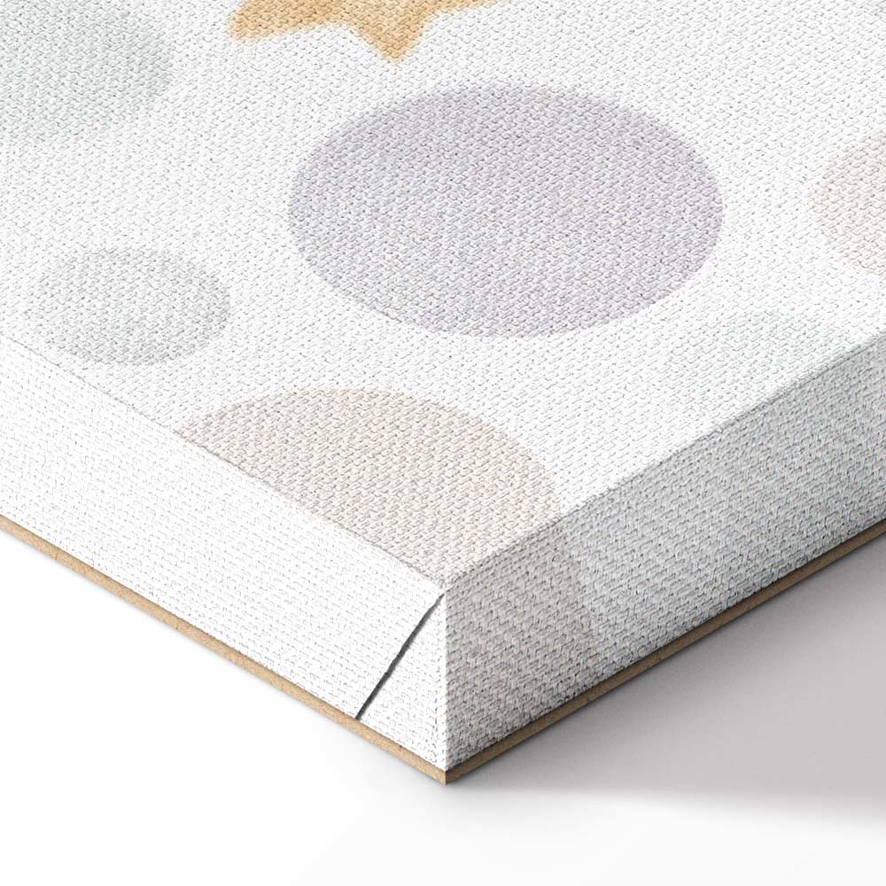 Pastel Space Bear Car Race Canvas Print