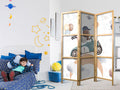 Galactic Bear Car Races 3-Panel Japanese Room Divider