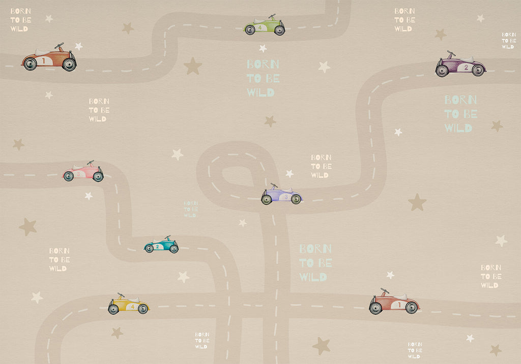 Wall Mural Racing Cars for Kids