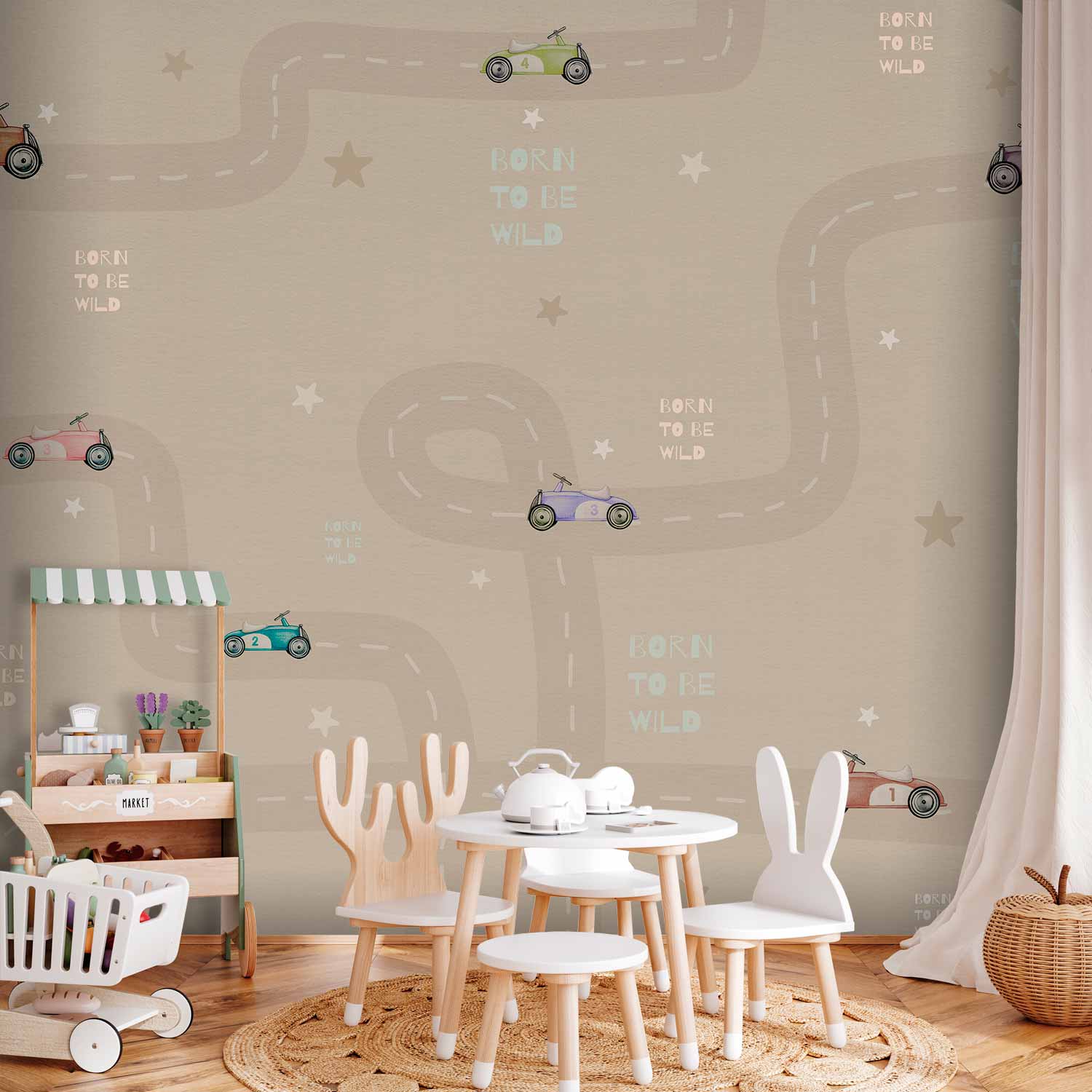Wall Mural Racing Cars for Kids