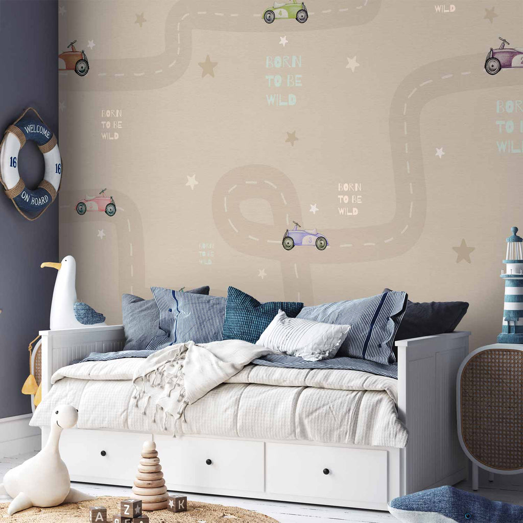 Racing Cars Kids Wall Mural
