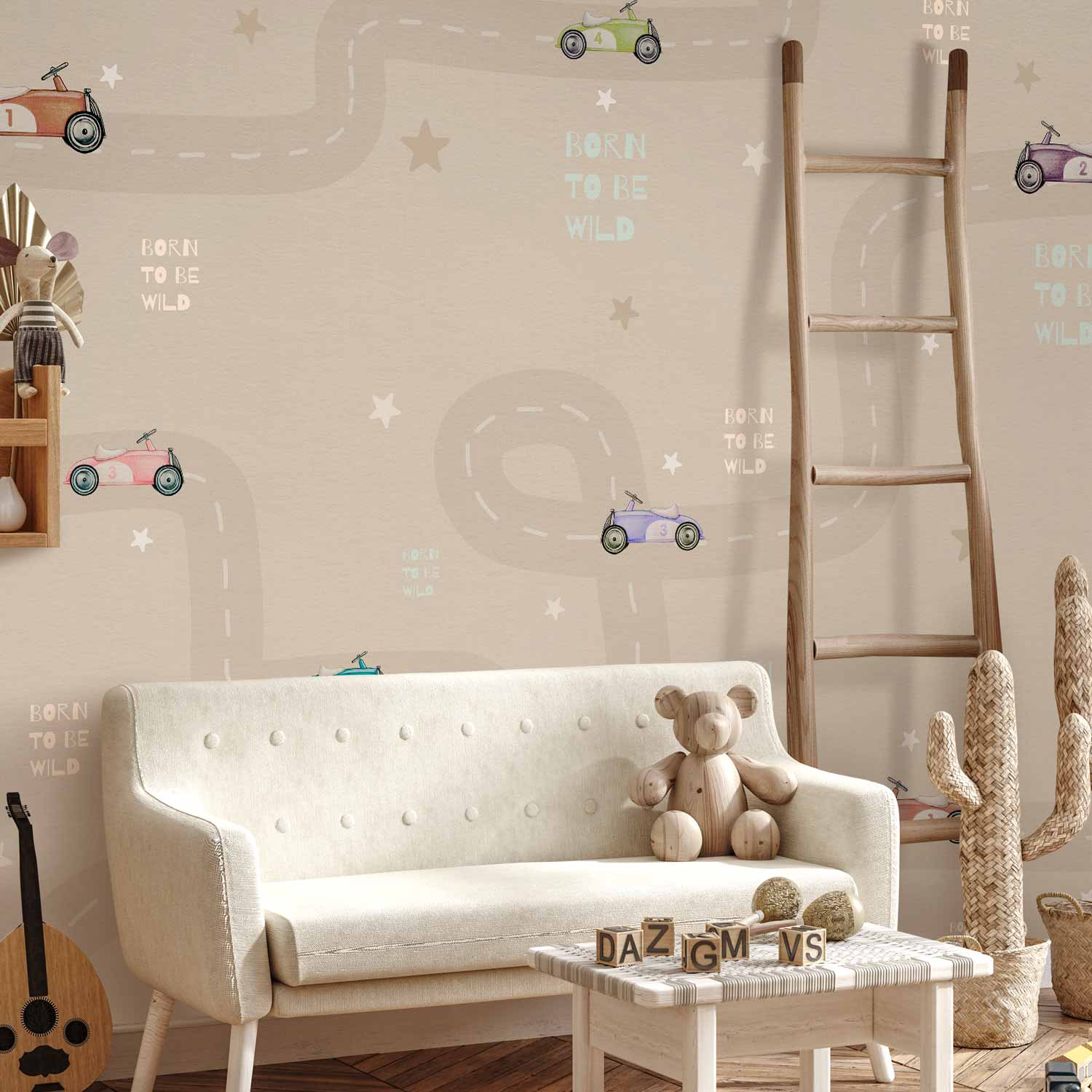 Racing Cars Kids Wall Mural