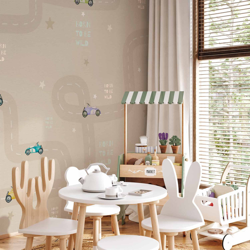 Racing Cars Kids Wall Mural