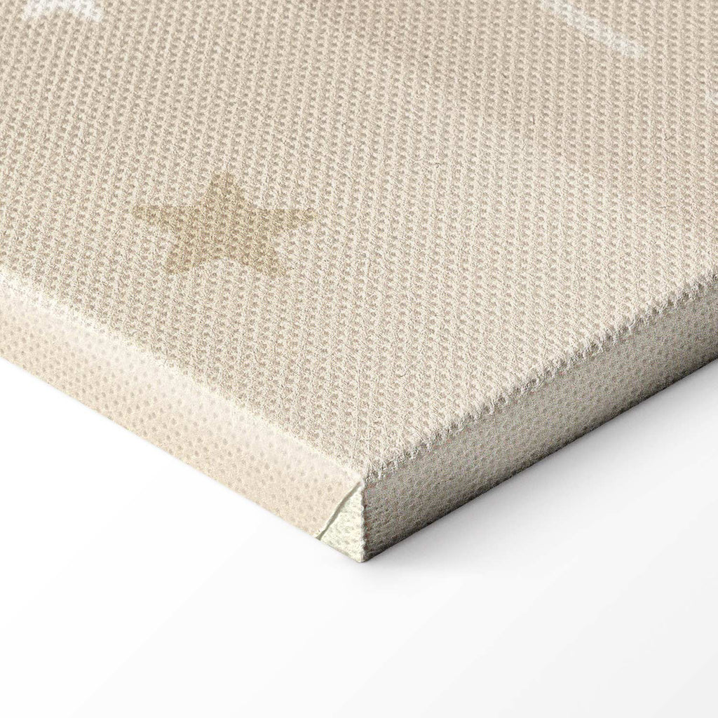 Colorful Race Cars on Beige Canvas Print