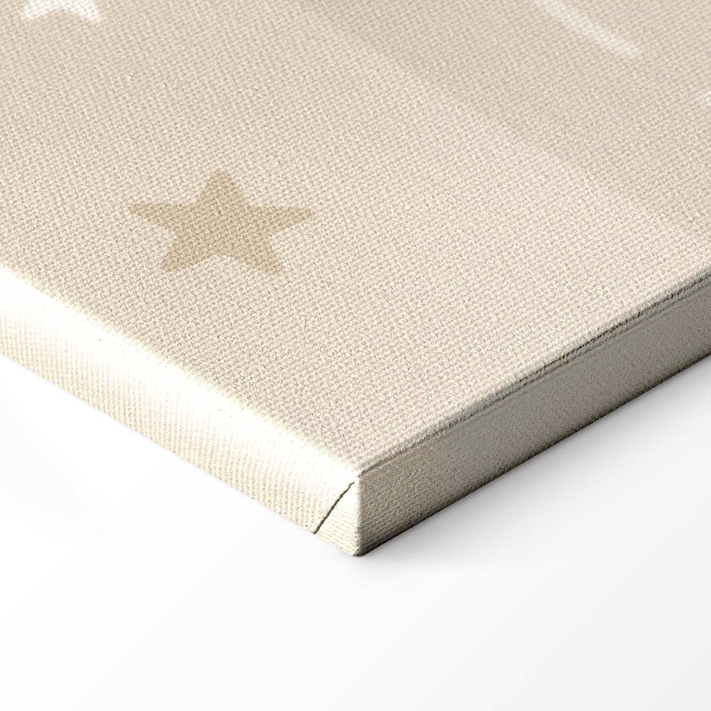 Colorful Race Cars on Beige Canvas Print