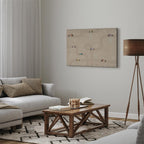 Canvas Print Race - Colorful Cars on Beige Background