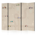 Room Divider: Colorful Cars on Beige Background