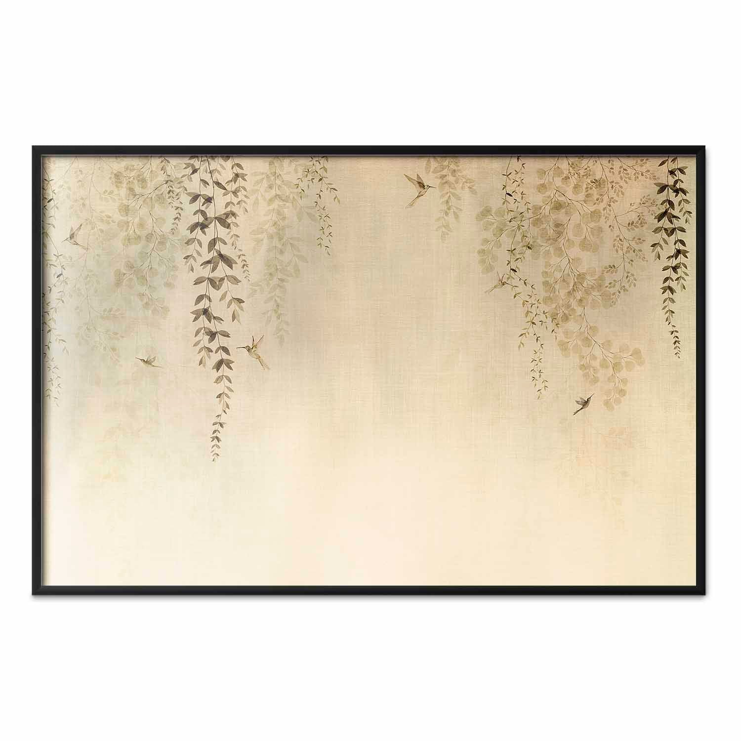 Beige Hummingbirds Nature Poster