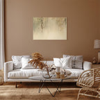 Canvas Print - Spring Orchard with Hummingbirds Beige Shades