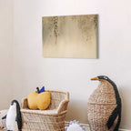 Hummingbirds Spring Orchard Beige Canvas Print