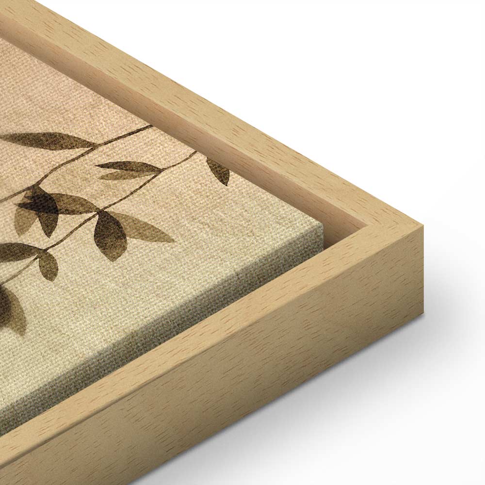 Canvas Print - Spring Orchard with Hummingbirds Beige Shades