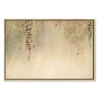 Hummingbirds Spring Orchard Beige Canvas Print