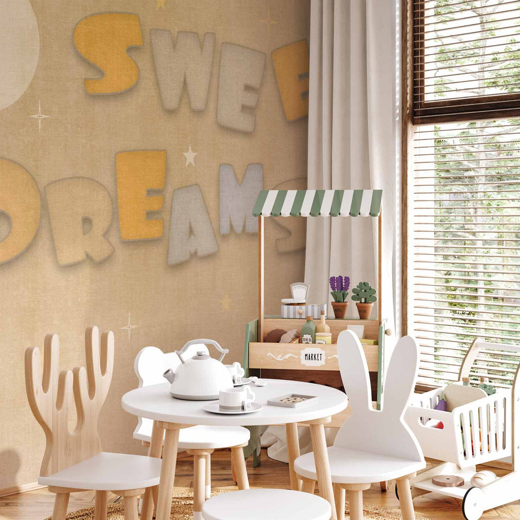 Moon Inscription Kids Wall Mural