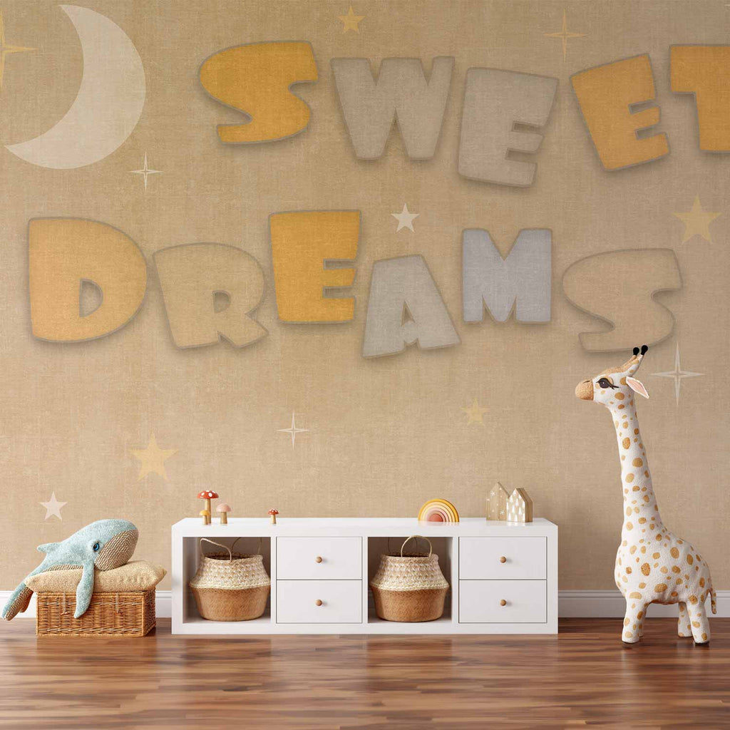 Moon Inscription Kids Wall Mural