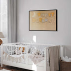 Good Night Wish Beige Kids Poster