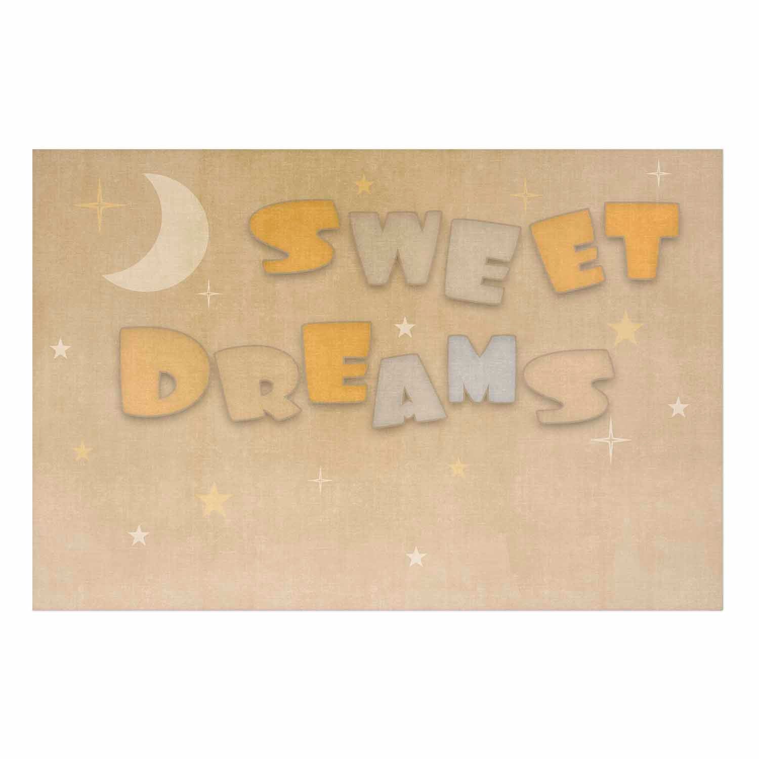 Good Night Wish Beige Kids Poster