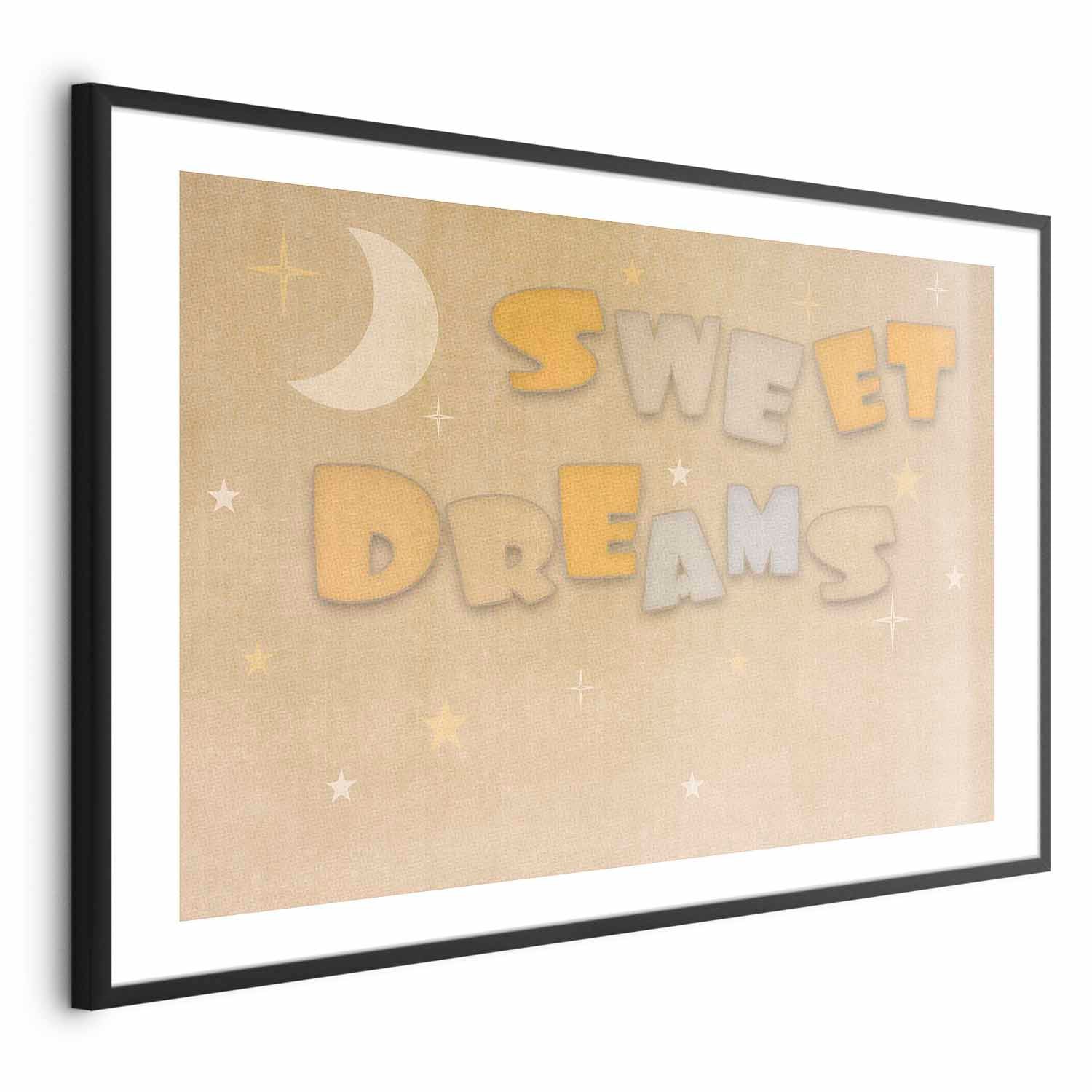 Good Night Wish Beige Kids Poster