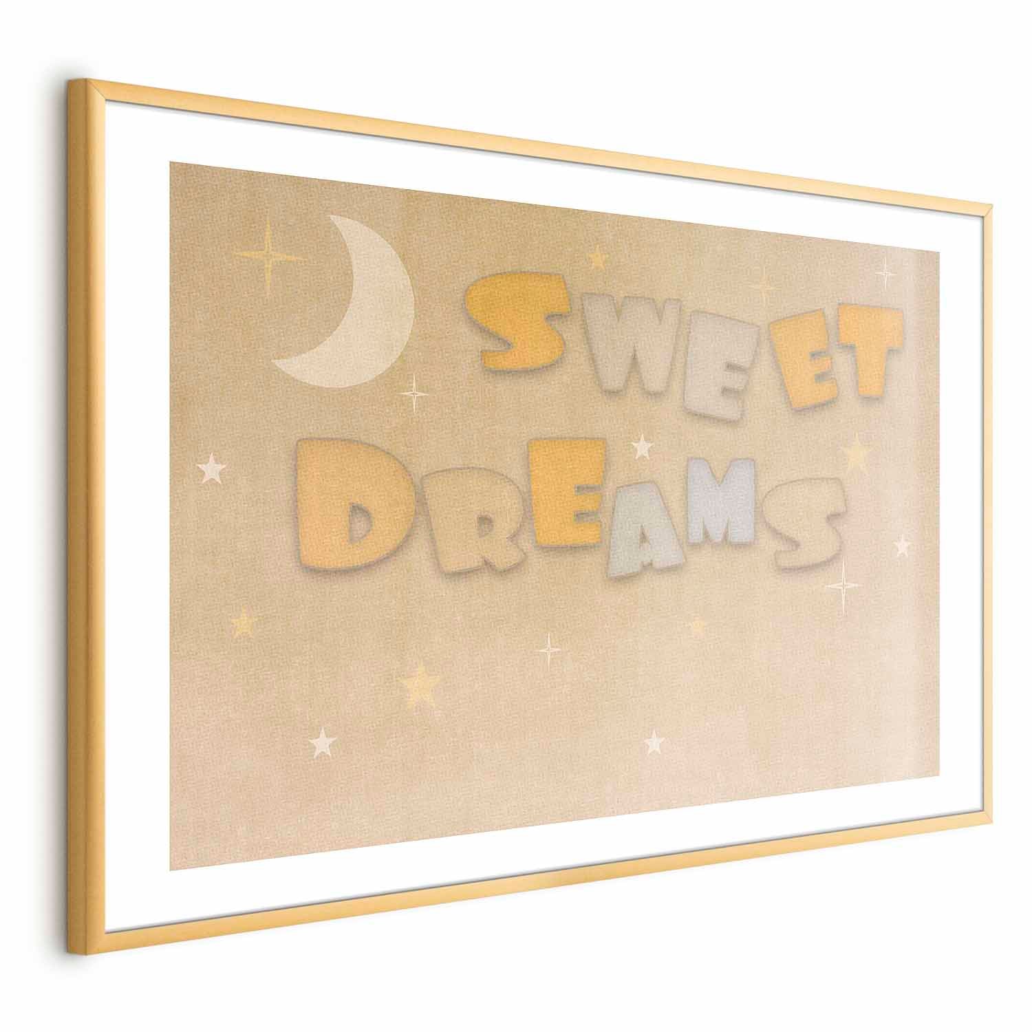 Good Night Wish Beige Kids Poster