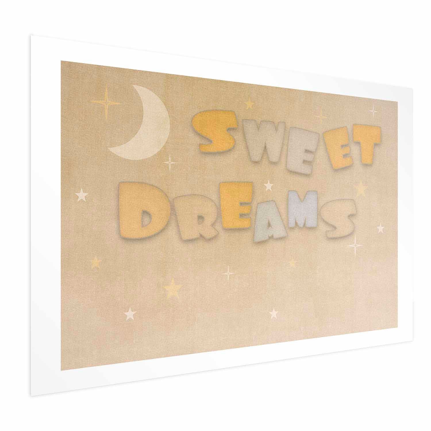 Good Night Wish Beige Kids Poster