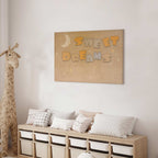 Sweet Dreams Moon and Stars Pastel Canvas Print