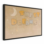Canvas Print Sweet Dreams Pastel Moon and Stars
