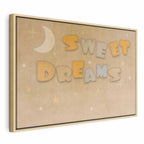 Canvas Print Sweet Dreams Pastel Moon and Stars