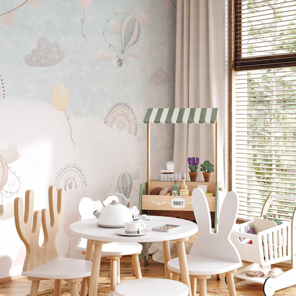 Hot Air Balloon Sky Adventure Wall Mural