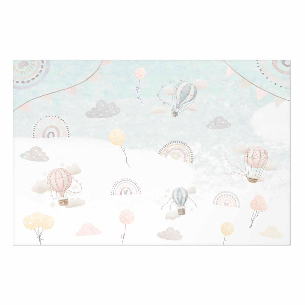 Cloud Adventure Beige Kids Poster