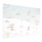 Cloud Adventure Beige Kids Poster