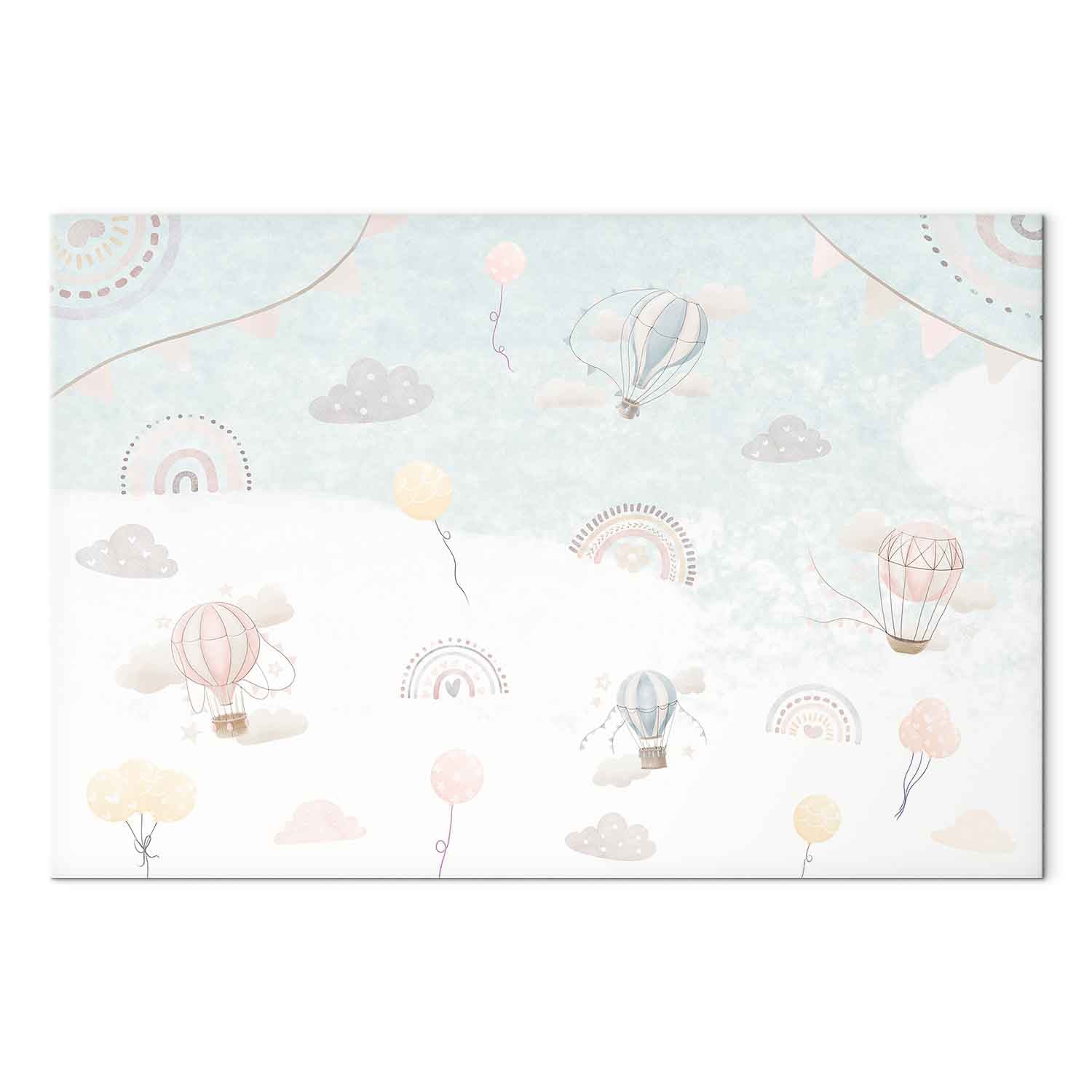 Subdued Hot Air Balloons Sky Canvas Print