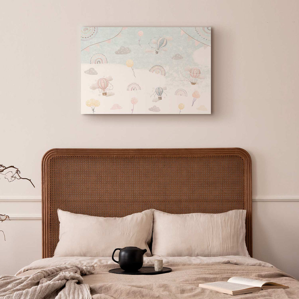 Subdued Hot Air Balloons Sky Canvas Print