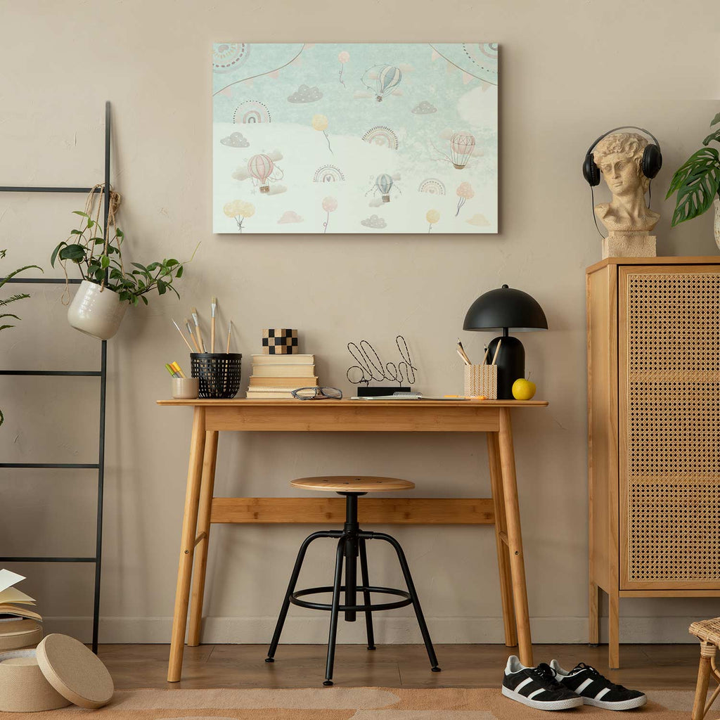 Subdued Hot Air Balloons Sky Canvas Print