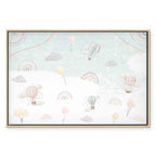 Subdued Hot Air Balloons Sky Canvas Print
