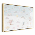 Canvas Print Sky with Balloons, Subdued Colors