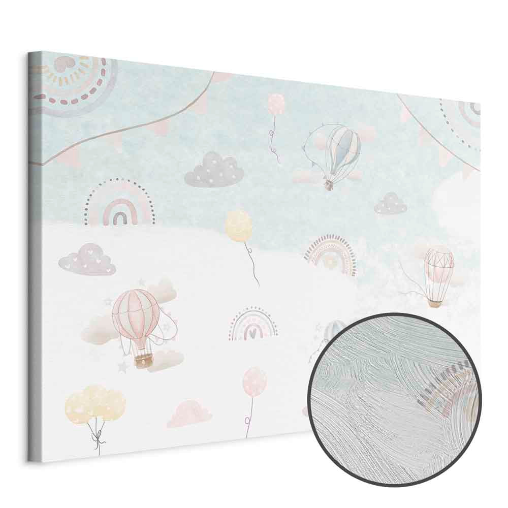 Subdued Hot Air Balloons Sky Canvas Print