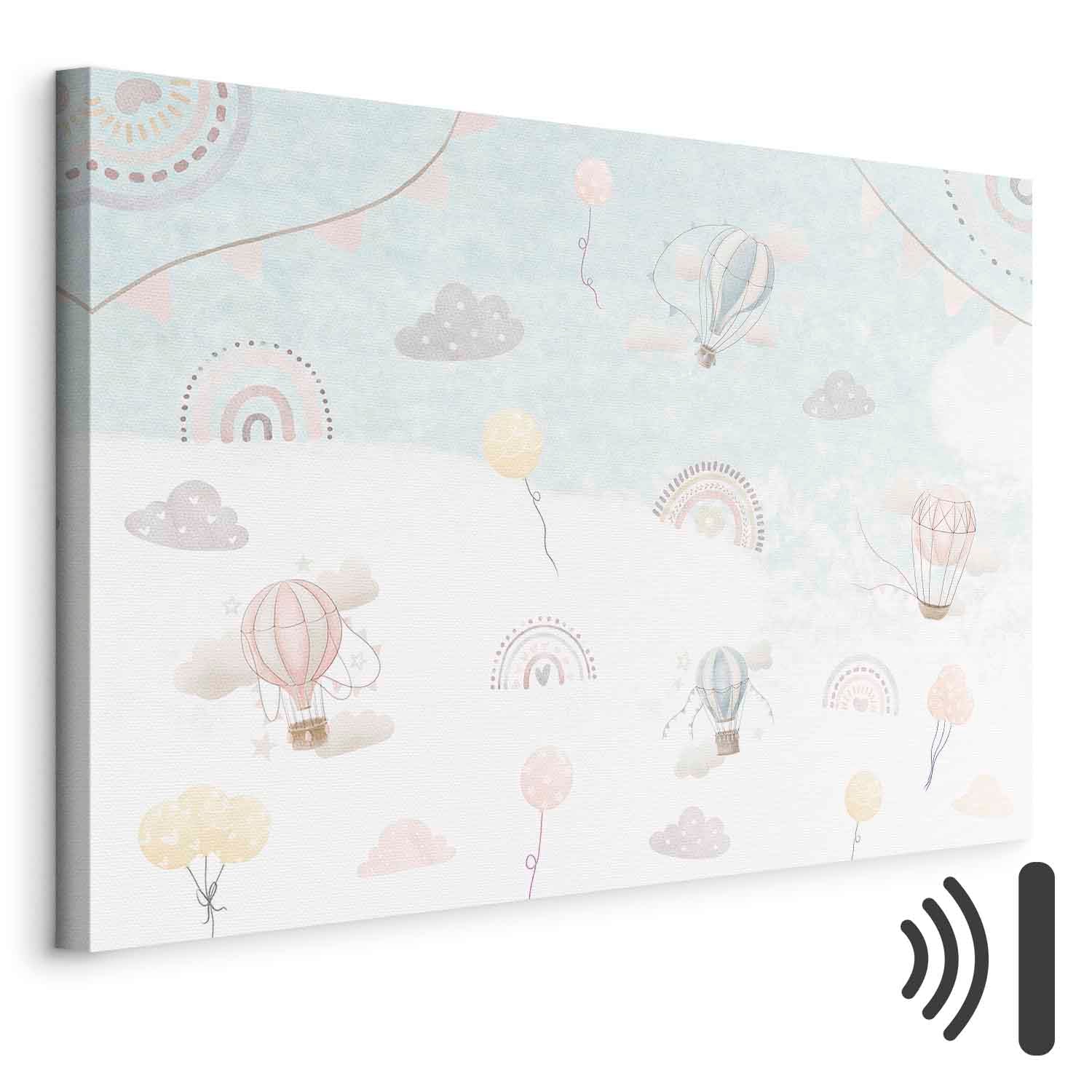 Subdued Hot Air Balloons Sky Canvas Print