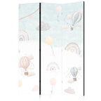 Room Divider Balloons in the Sky - 3-Panel for Children