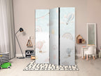 Room Divider Balloons in the Sky - 3-Panel for Children