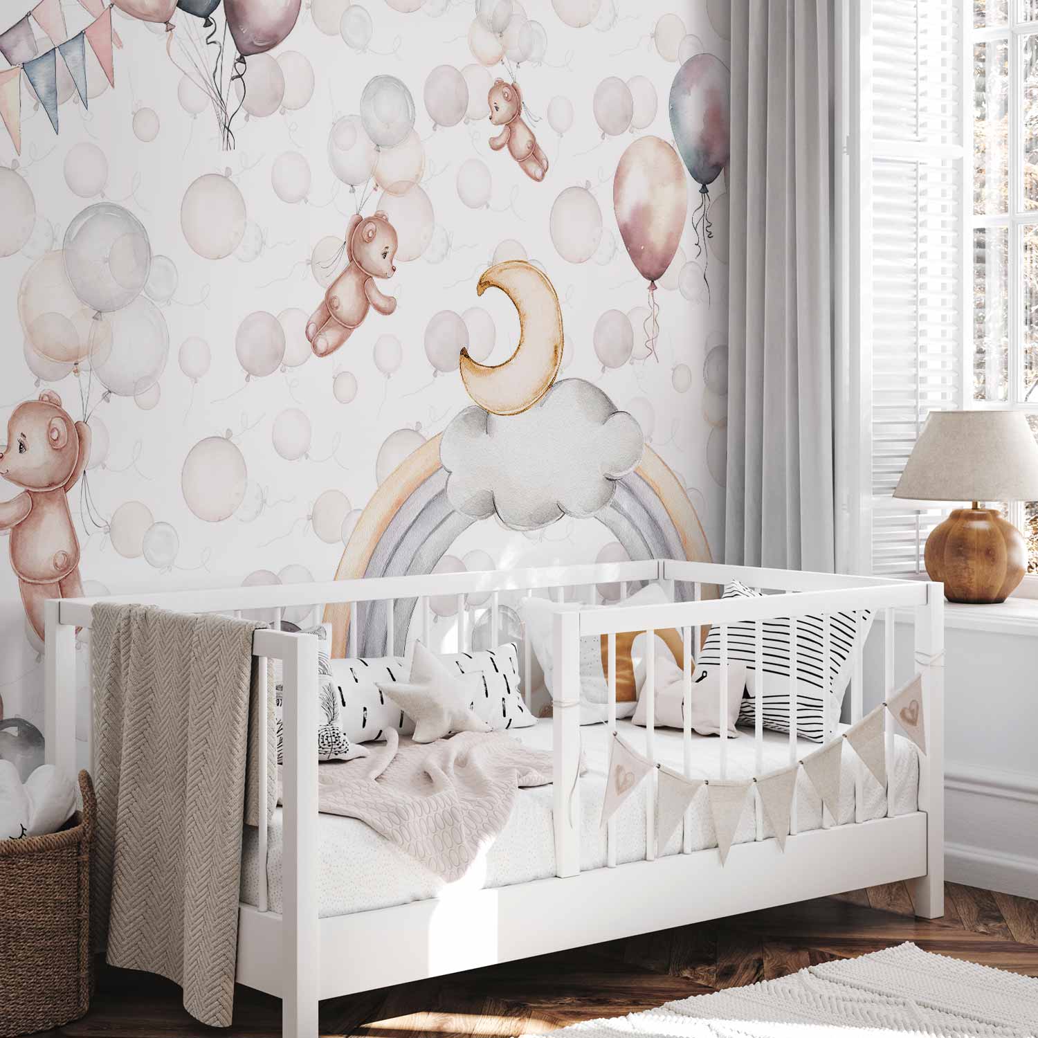 Bears in the Sky Kids Wall Mural