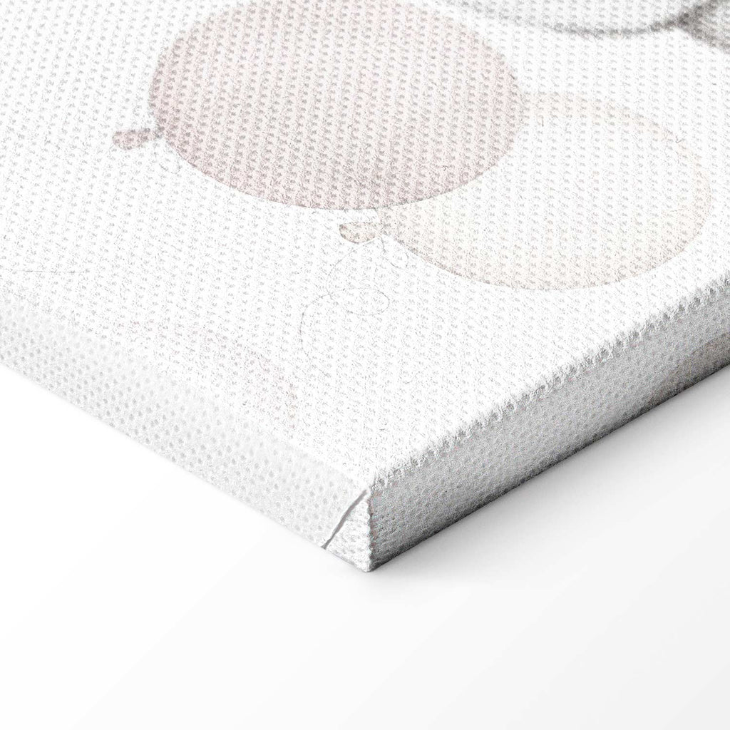 Flying Toy Bears Pastel Balloon Canvas Print