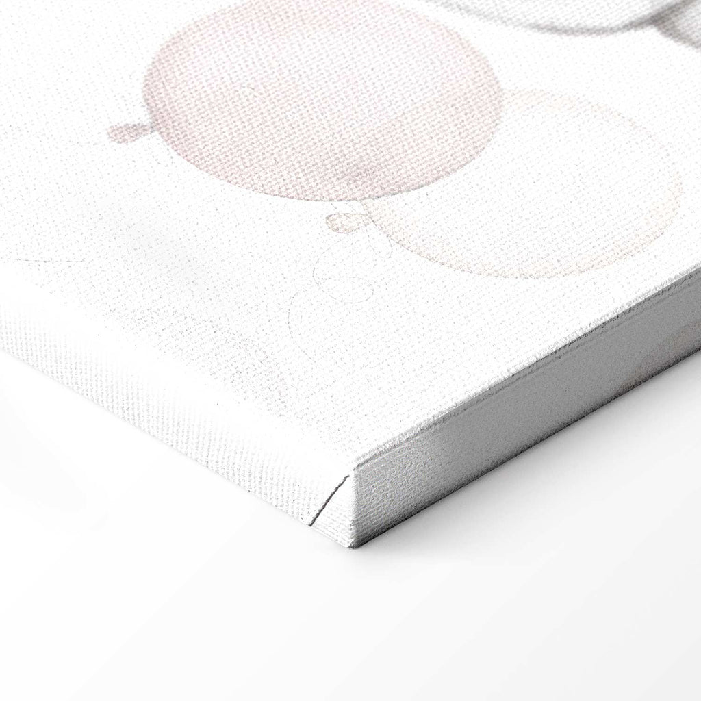 Flying Toy Bears Pastel Balloon Canvas Print