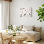 Canvas Print Toy Bears with Balloons in Subtle Pastel Hues