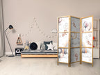 Japanese Room Divider with Plush Bears and Balloons - Pastel Colors