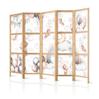 Pastel Japanese Room Divider with Plush Bears