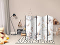 Flying Teddy Bears Pastel 5-Panel Room Divider