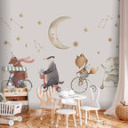 Wall Mural Subtle Animals Among the Stars Watercolour
