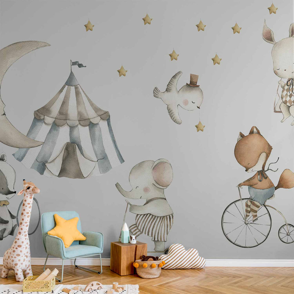 Wall Mural for Children - Animals (Watercolour)