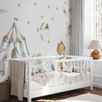 Watercolour Moon and Stars Animals Wall Mural