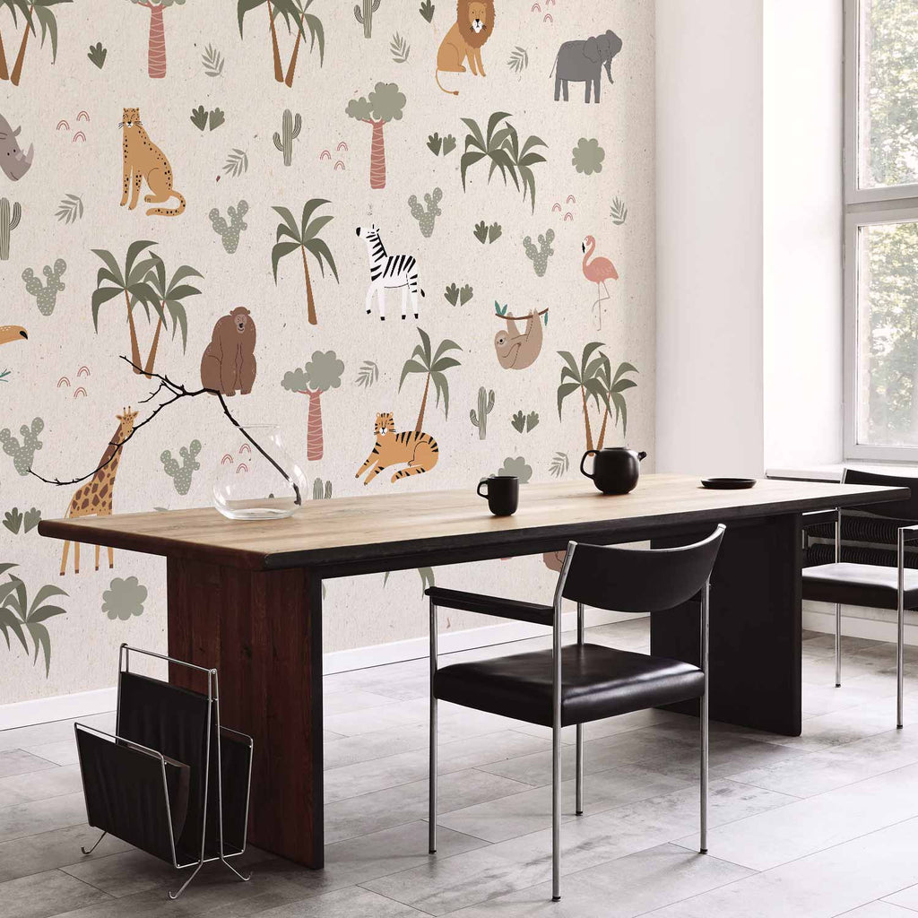 African Animals Composition Children's Wall Mural